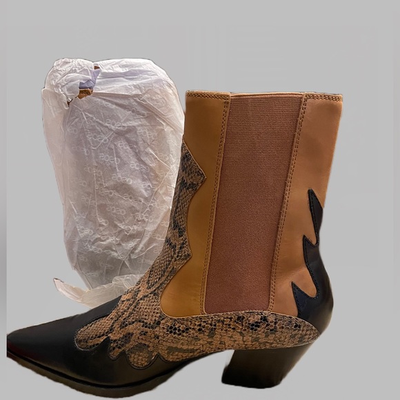 ASOS genuine Leather cowboy boots - Picture 3 of 8